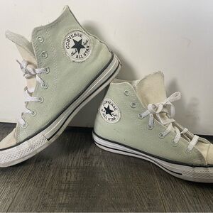 Converse Women High-Top Sneakers - Light Green